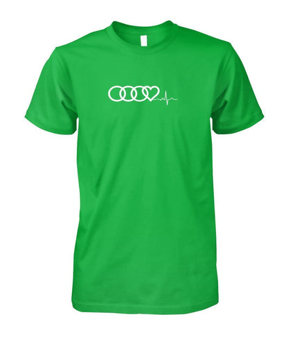 Audi Heart Beat Unisex Cotton T SHIRT