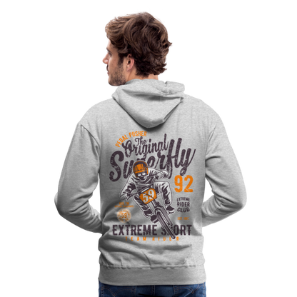 Pedal Pusher Extreme Sport Men’s Premium Hoodie - heather grey