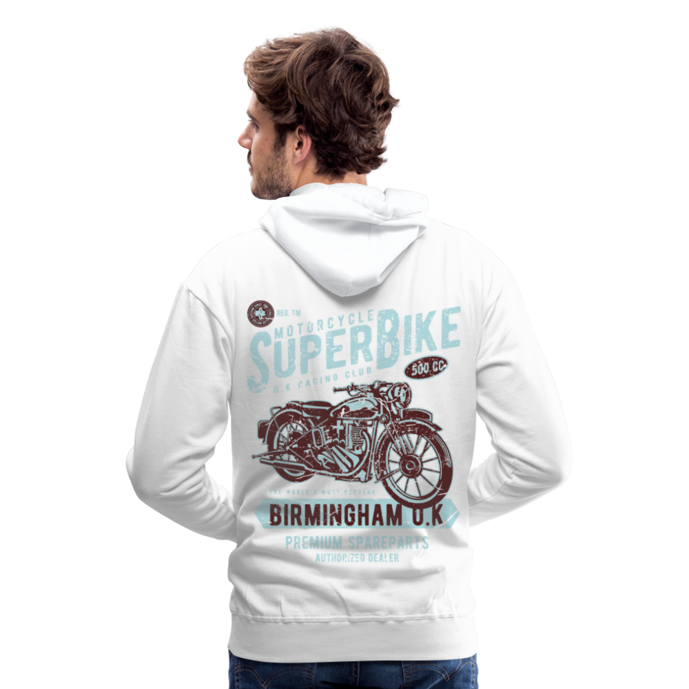 Super Bike Motorcycle Men’s Premium Hoodie - white