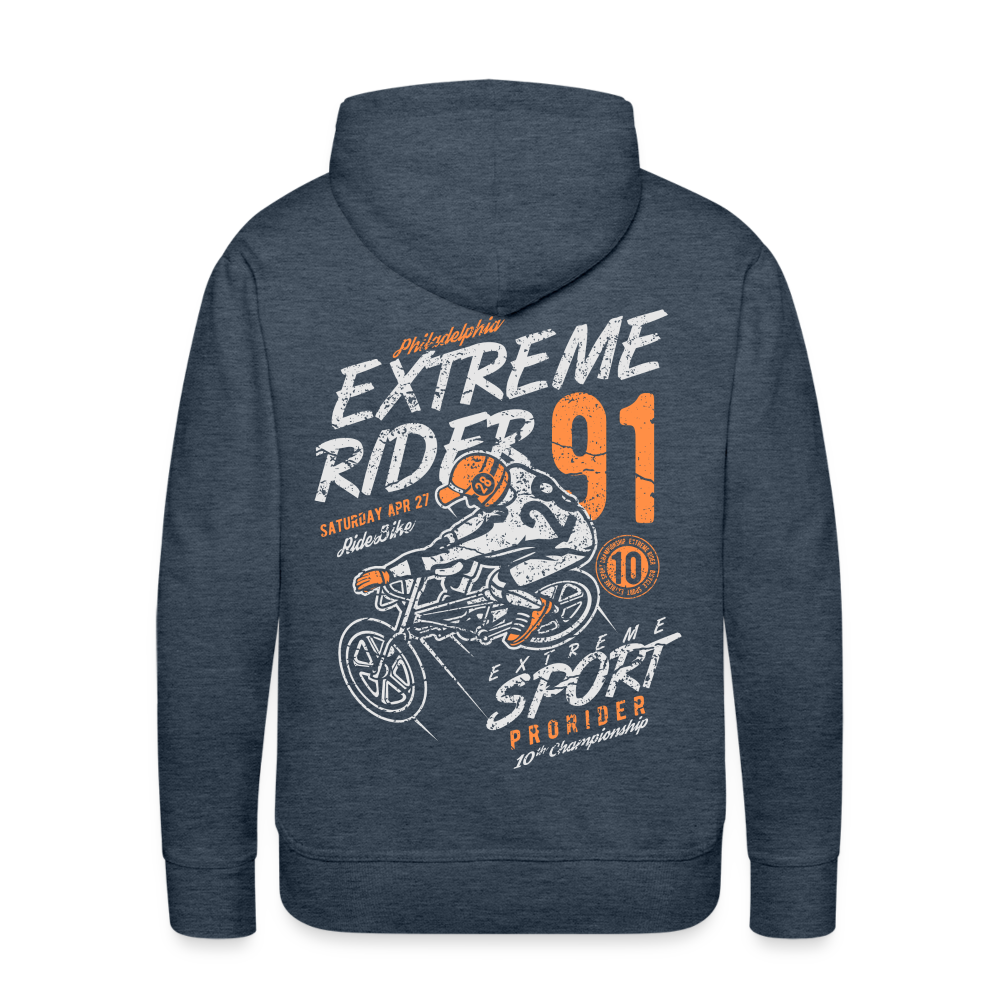 Extremerider Motorcycle Men’s Premium Hoodie - heather denim