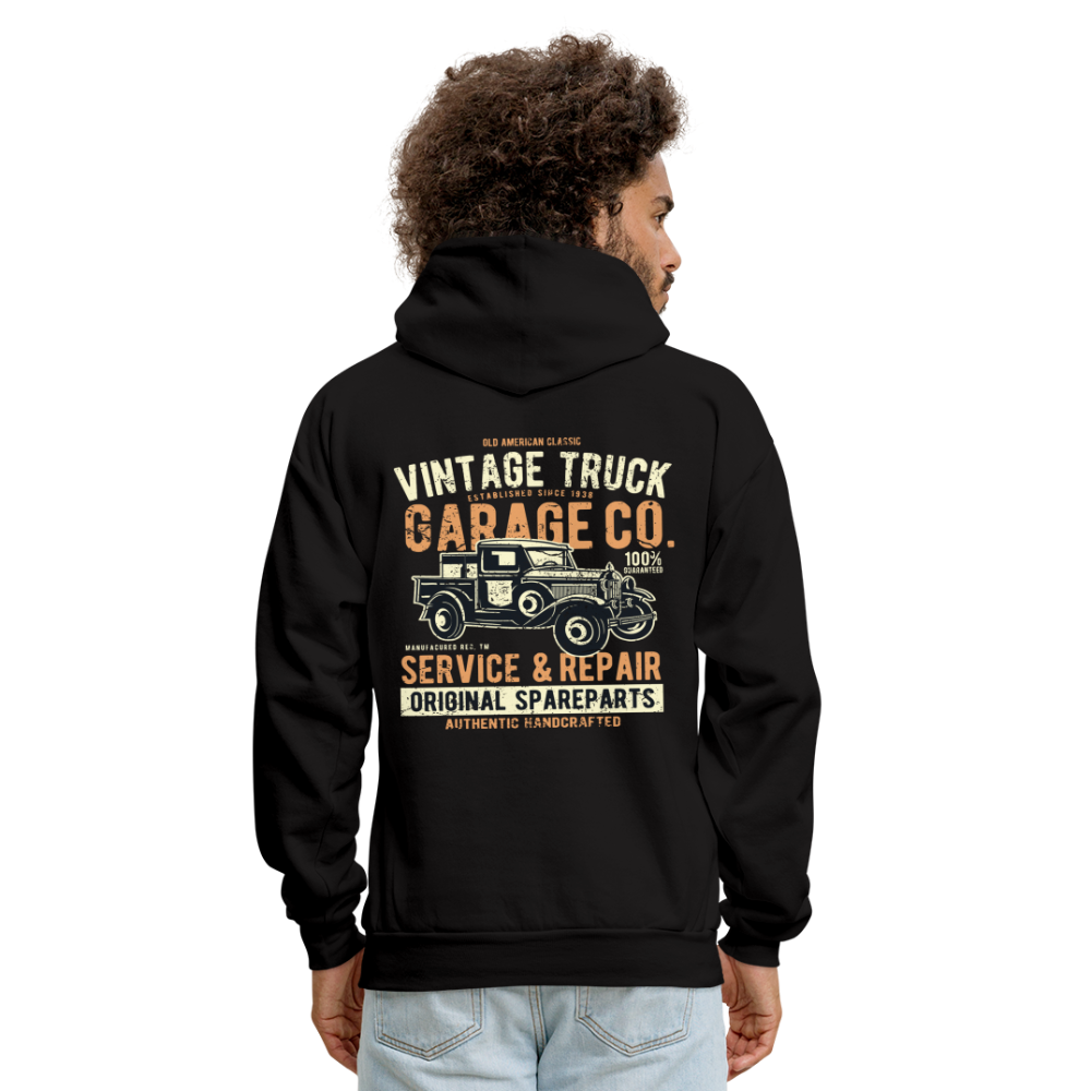 Vintage truck Cars Men's Hoodie - black