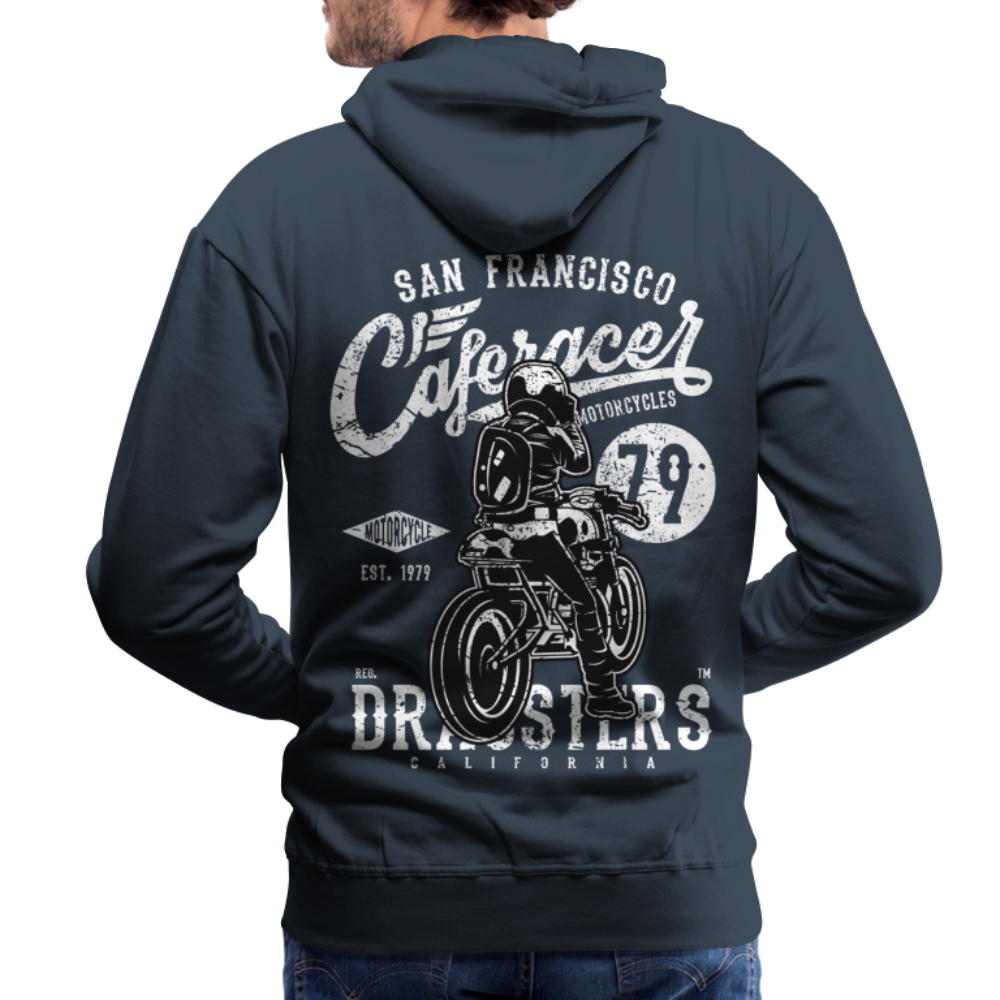 Motorcycle San Francisco Caferacer Men’s Premium Hoodie - navy