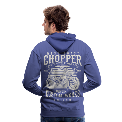 West Coasr Chopper Motorcycle Garage Men’s Premium Hoodie - royal blue