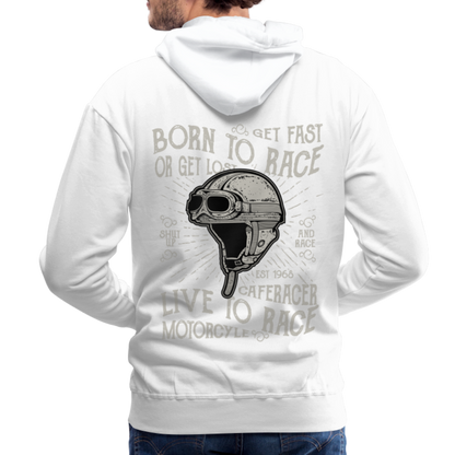 Born to Race Car's Men’s Premium Hoodie - white