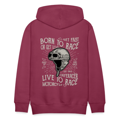 Born to Race Car's Men’s Premium Hoodie - bordeaux