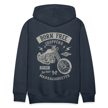 choppers Born Free Motorcycle Men’s Premium Hoodie - navy