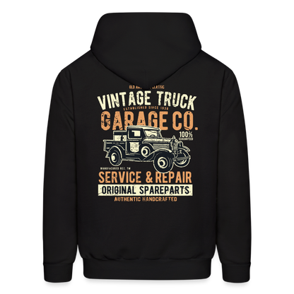 Vintage truck Cars Men's Hoodie - black