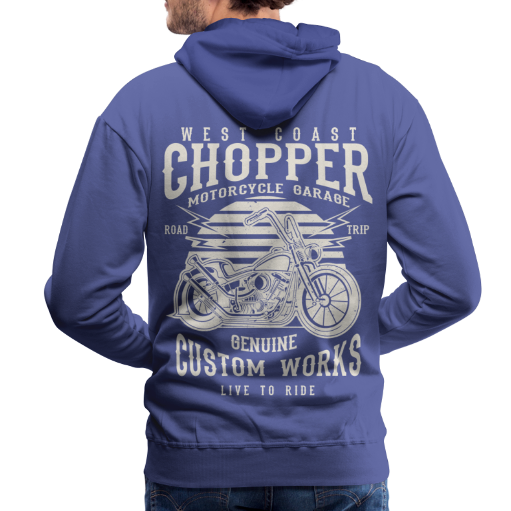 West Coasr Chopper Motorcycle Garage Men’s Premium Hoodie - royal blue