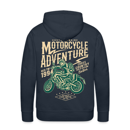 Motorcycle Adventure Men’s Premium Hoodie - navy