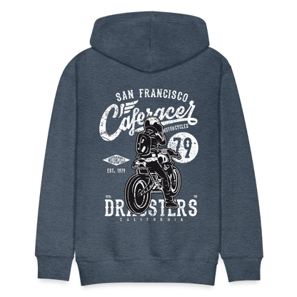 Motorcycle San Francisco Caferacer Men’s Premium Hoodie - heather denim