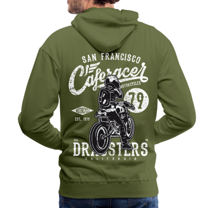 Motorcycle San Francisco Caferacer Men’s Premium Hoodie - olive green