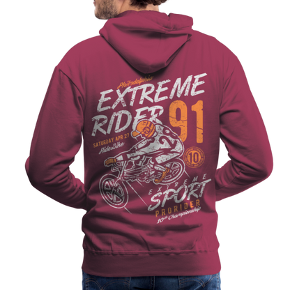 Extremerider Motorcycle Men’s Premium Hoodie - bordeaux