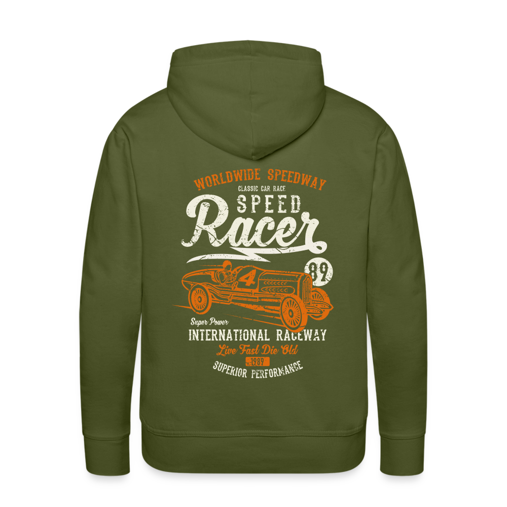 Speed Racer Men’s Premium Hoodie - olive green