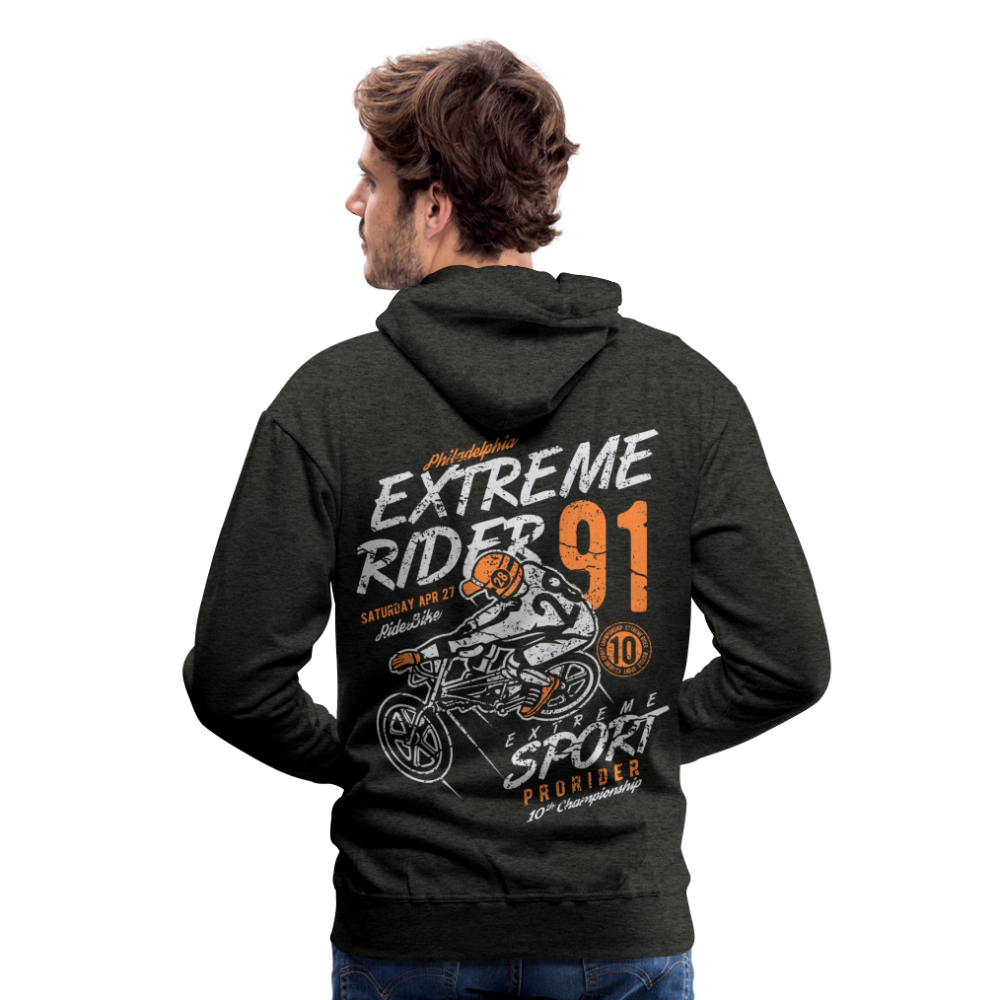 Extremerider Motorcycle Men’s Premium Hoodie - charcoal grey