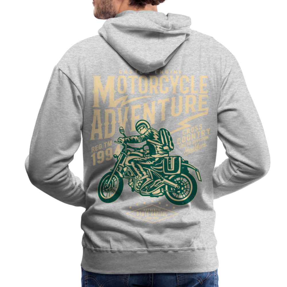 Motorcycle Adventure Men’s Premium Hoodie - heather grey