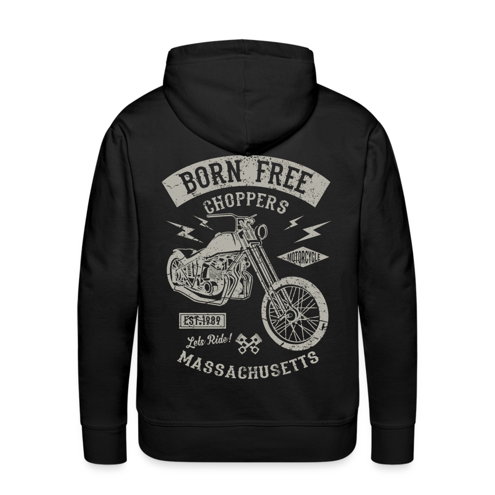 choppers Born Free Motorcycle Men’s Premium Hoodie - black