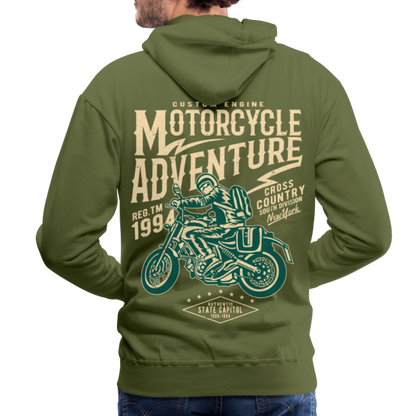 Motorcycle Adventure Men’s Premium Hoodie - olive green