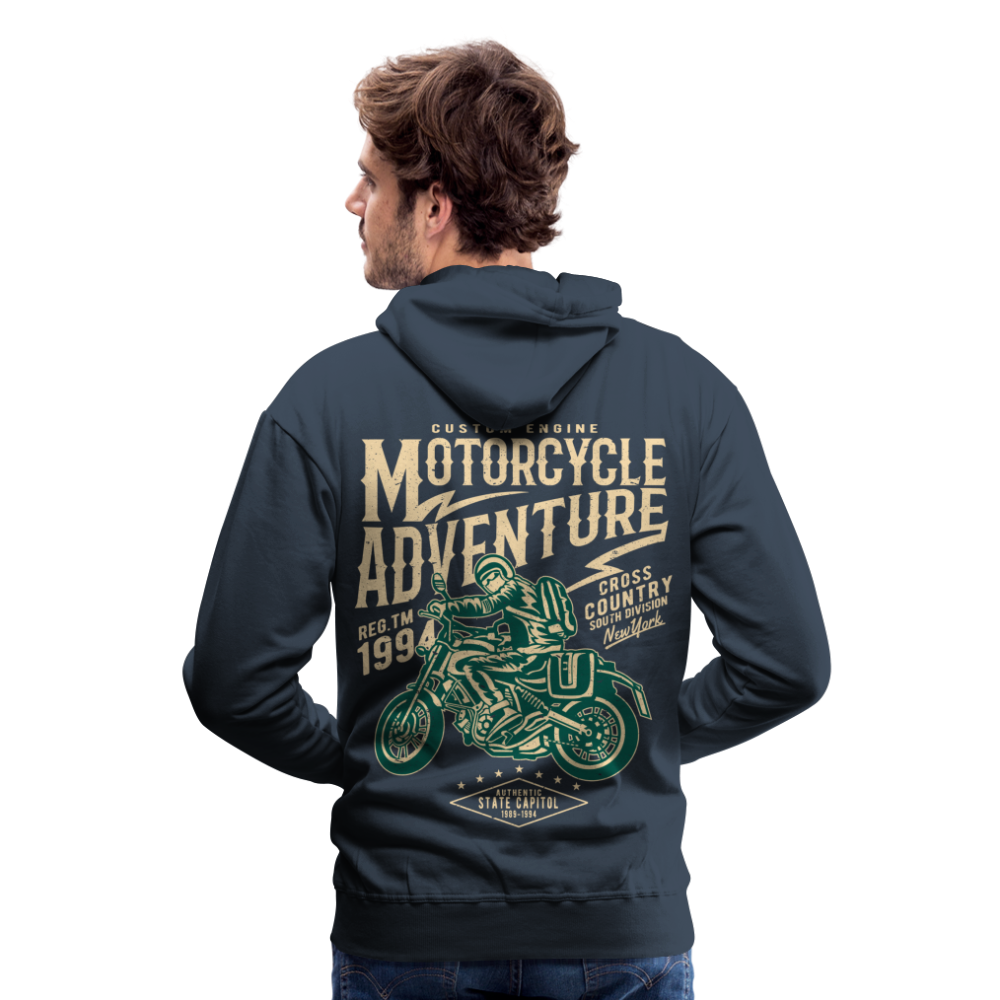 Motorcycle Adventure Men’s Premium Hoodie - navy