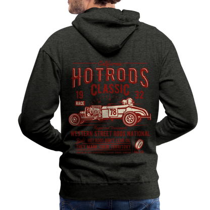 Hot Rods Race Classic Men’s Premium Hoodie - charcoal grey