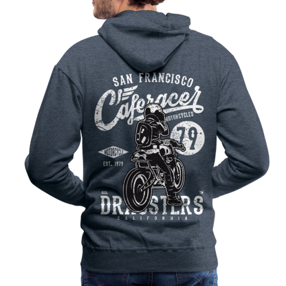 Motorcycle San Francisco Caferacer Men’s Premium Hoodie - heather denim