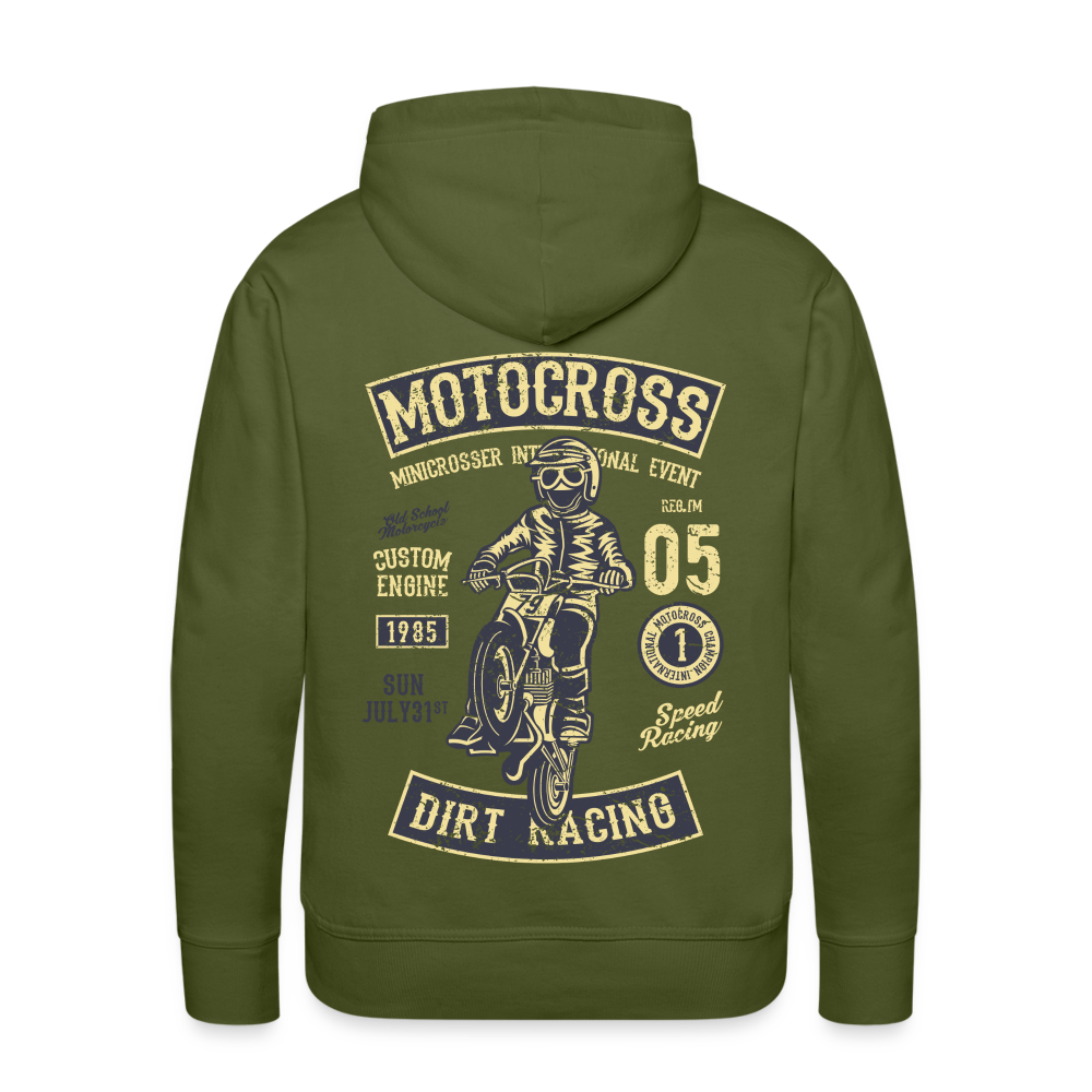 Motocross design Motorcycle Men’s Premium Hoodie - olive green