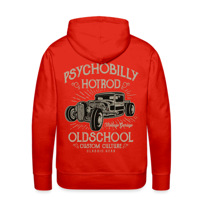 Psychobilly hotrod Men’s Premium Hoodie - red