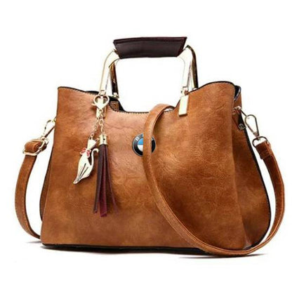 BMW Deluxe Handbag For Women-bag-Driver Apparel-Brown-Driversapparel.com