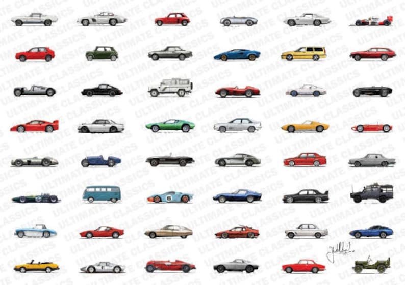 Ultimate Car Classics Poster Art Print