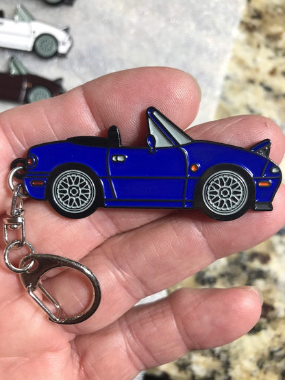 NA Miata MX5 Keychains with BBS Wheels