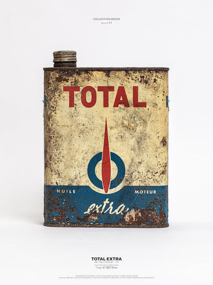 Total Vintage Oil Can Print Poster for Car Enthusiasts