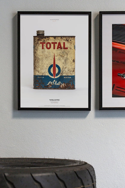 Total Vintage Oil Can Print Poster for Car Enthusiasts