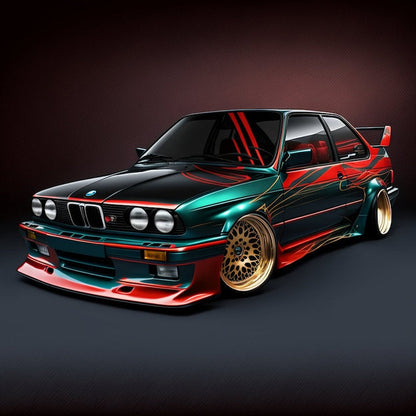 5-Pack Classic 1989 BMW M3 Digital Posters