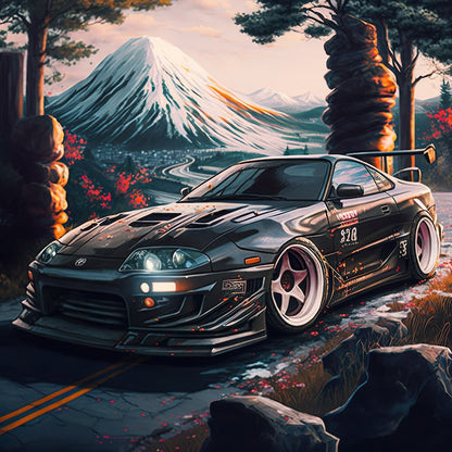 Anime-Inspired Toyota Supra MK4 Posters_driver_clothing_drivi.store