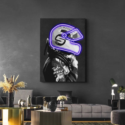 Vettel's Legacy: F1 Helmet Canvas Art for Motorsport Aficionados_driver_clothing_drivi.store