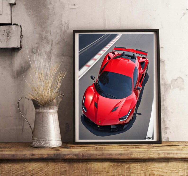 Ferrari F8 Art Print: Stunning Decor or Gift