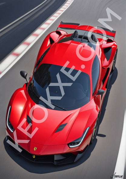 Ferrari F8 Art Print: Stunning Decor or Gift