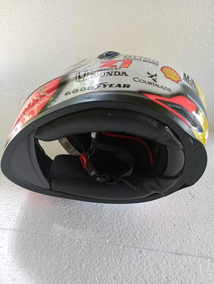 MP4/5B Helmet Celebration: Unique RT Racetech Hull