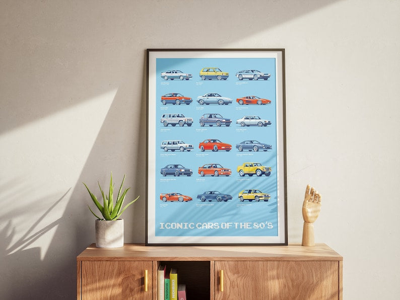 80's Classic Car Posters: Printable Wall Art