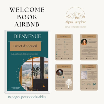 Welcome Book Airbnb 100% Customizable