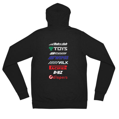 Racer Baby Sponsors Zip Hoodie