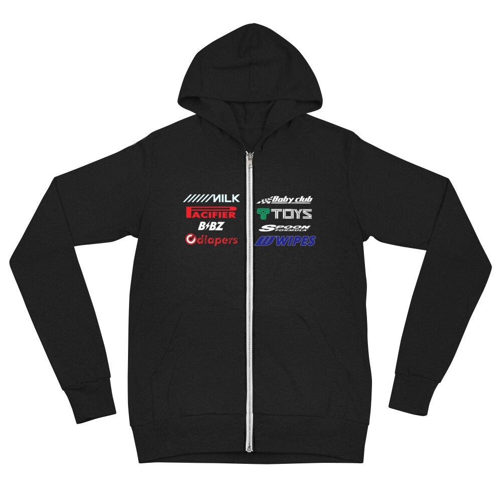 Racer Baby Sponsors Zip Hoodie