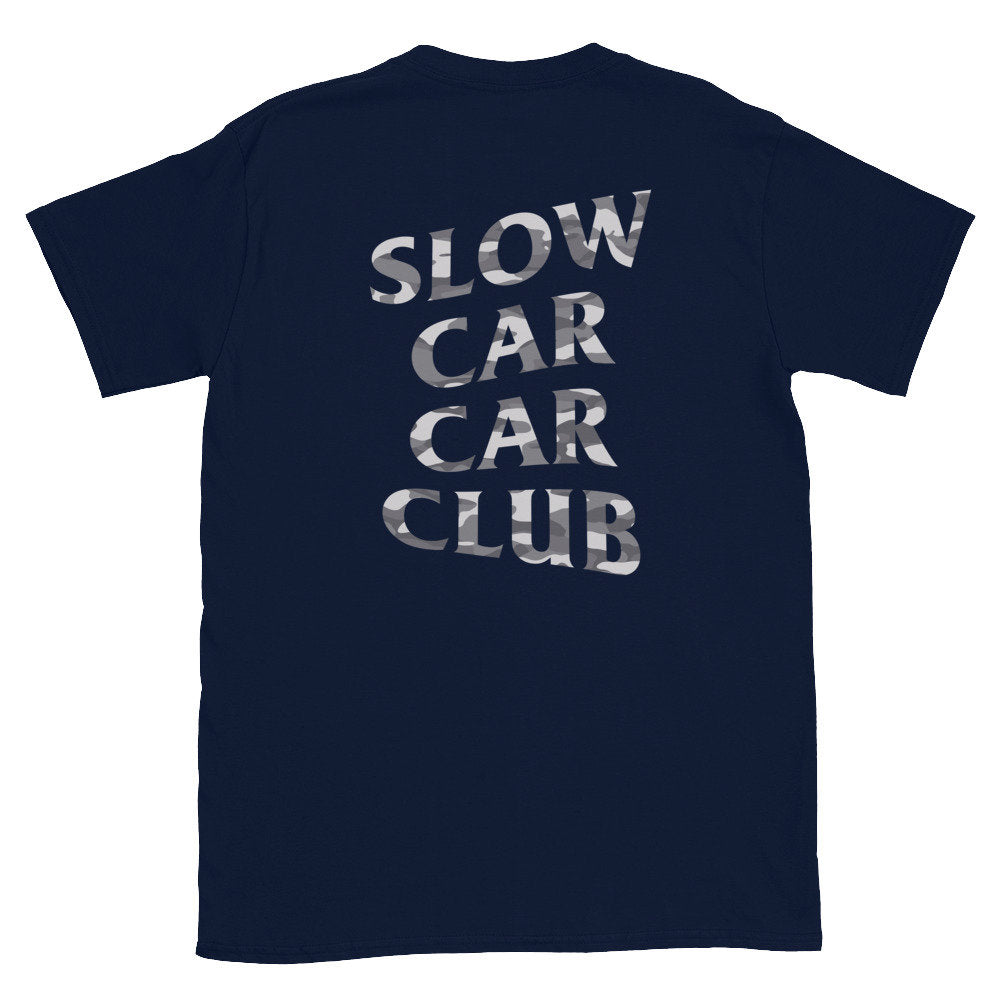 Slow Car Car Club Camo Print T-Shirt