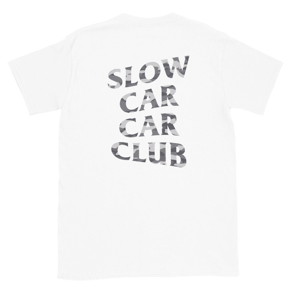 Slow Car Car Club Camo Print T-Shirt