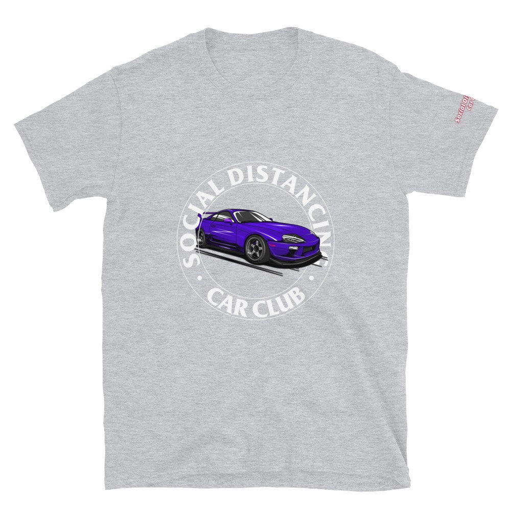 JZA80 JDM 2JZ Social Distancing Car Club Short-Sleeve Unisex T-Shirt