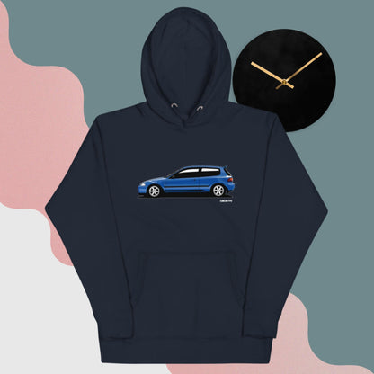 TUNERHYPE Hoodie - Honda Civic EG in Captiva Blue