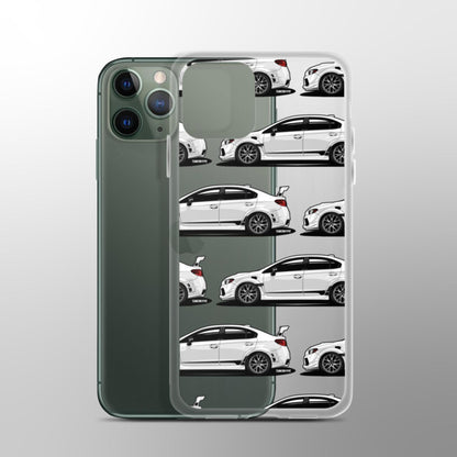 Coque iPhone transparente Subaru WRX STI - Blanc cristal