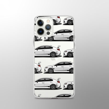 Coque iPhone transparente Subaru WRX STI - Blanc cristal