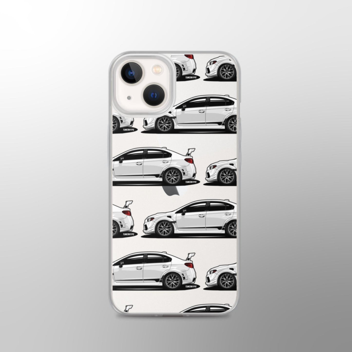 Coque iPhone transparente Subaru WRX STI - Blanc cristal