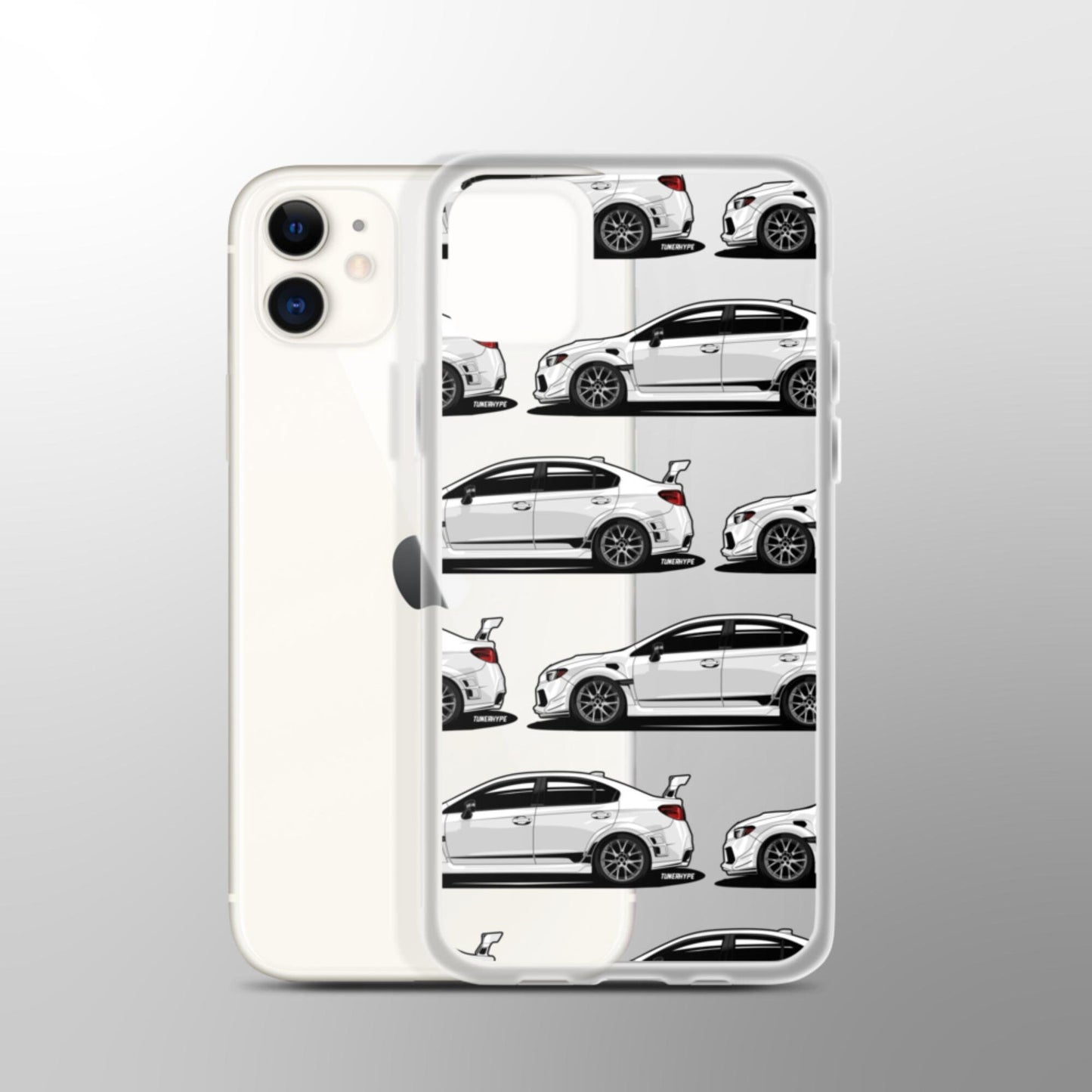 Coque iPhone transparente Subaru WRX STI - Blanc cristal