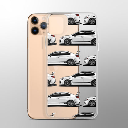 Coque iPhone transparente Subaru WRX STI - Blanc cristal